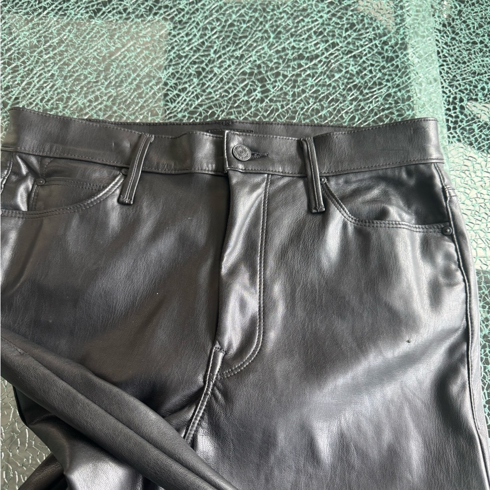 MOTHER black‎ Faux Leather Pants 29 - Picture 3 of 8